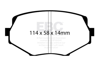 EBC 94-01 Mazda Miata MX5 1.8 Greenstuff Front Brake Pads