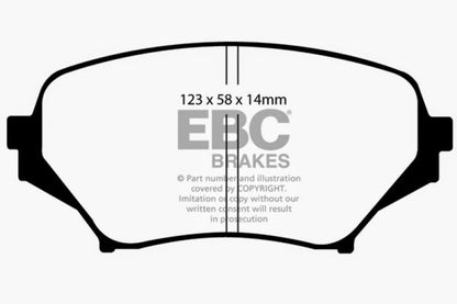 EBC 06-15 Mazda Miata MX5 2.0 Yellowstuff Front Brake Pads